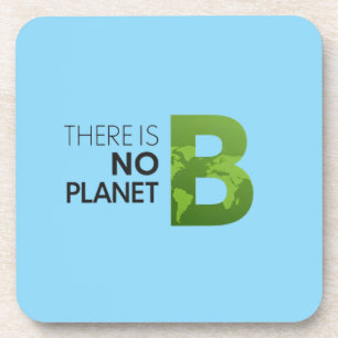 Er is geen planeet B - groene aarde typografie Bier Onderzetter