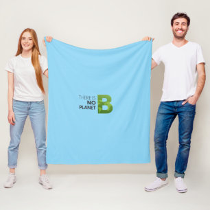 Er is geen planeet B - groene aarde typografie Fleece Deken