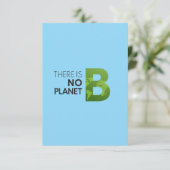 Er is geen planeet B - groene aarde typografie RSVP Kaartje (Staand voorkant)