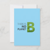 Er is geen planeet B - groene aarde typografie RSVP Kaartje (Achterkant)