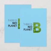 Er is geen planeet B - groene aarde typografie RSVP Kaartje (Voorkant / Achterkant)
