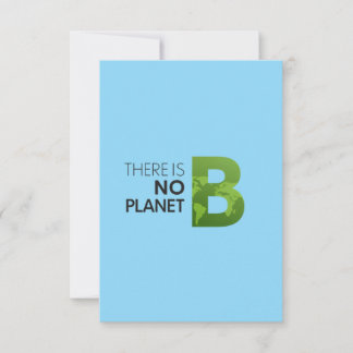 Er is geen planeet B - groene aarde typografie RSVP Kaartje