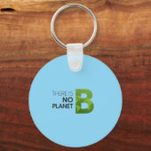 Er is geen planeet B - groene aarde typografie Sleutelhanger (Voorkant)