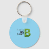 Er is geen planeet B - groene aarde typografie Sleutelhanger (Achterkant)