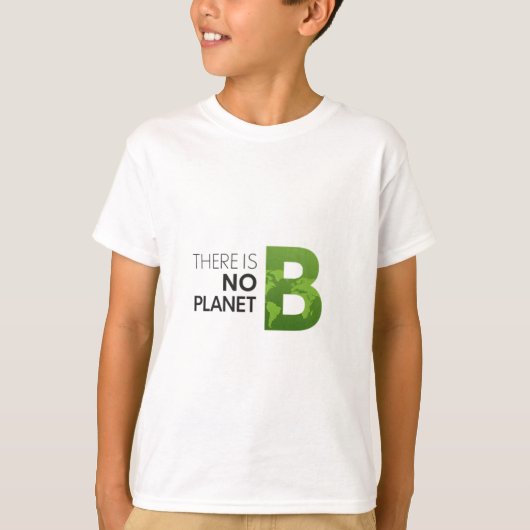 Er is geen planeet B - groene aarde typografie T-shirt (Voorkant)