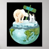 Er is geen planeet B klimaatverandering Poster (Voorkant)