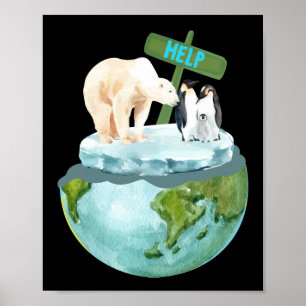 Er is geen planeet B klimaatverandering Poster