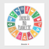 Er is geen planeet B klimaatverandering, wereldwij Sticker (Vel)