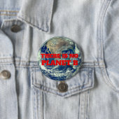 "Er is geen planeet B" met aarde Ronde Button 7,6 Cm (In situ)
