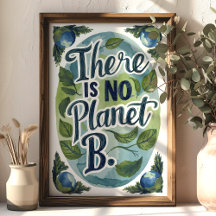 Er is geen planeet B Milieu-muurkunst