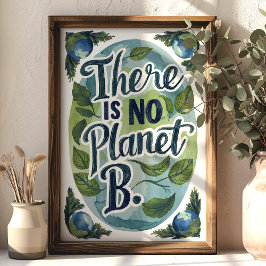 Er is geen planeet B Milieu-muurkunst Poster