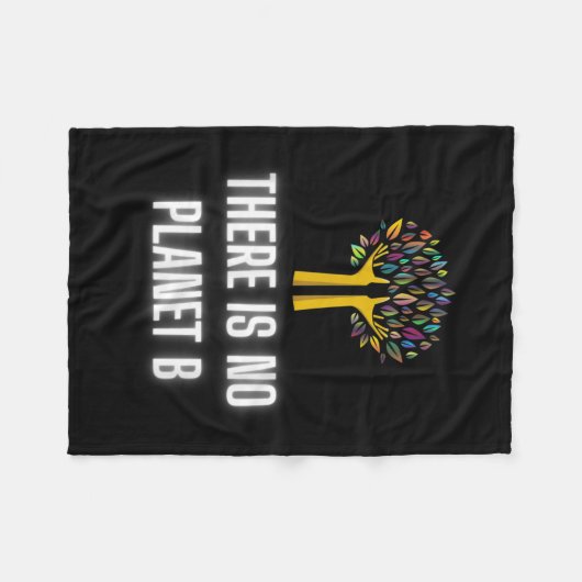 Er is geen planeet B milieubescherming _2 Fleece Deken (Voorkant (Horizontaal))