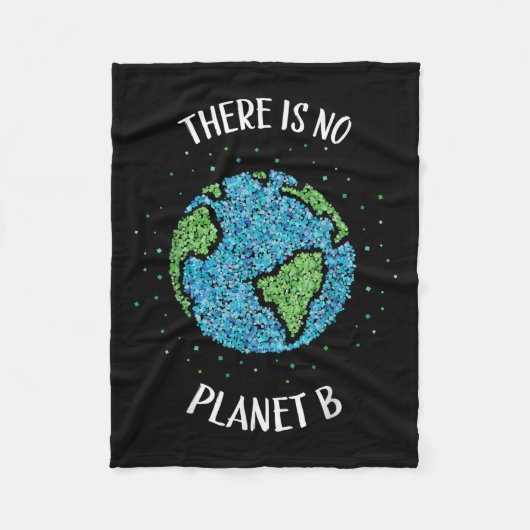 Er is geen planeet B milieuklimaat Aarde C Fleece Deken (Voorkant)