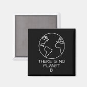 Er is geen planeet B natuurlijk plastic Magneet (Voorkant / Achterkant)