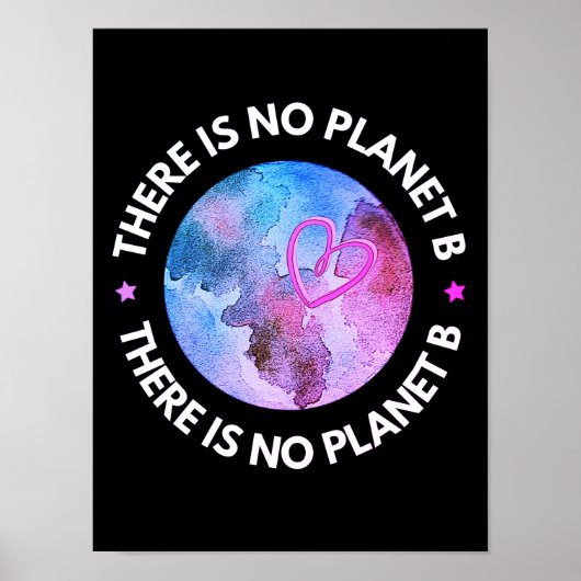 Er is geen planeet B paars Poster (Voorkant)