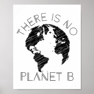 Er is geen planeet B tegen de opwarming van de aar Poster