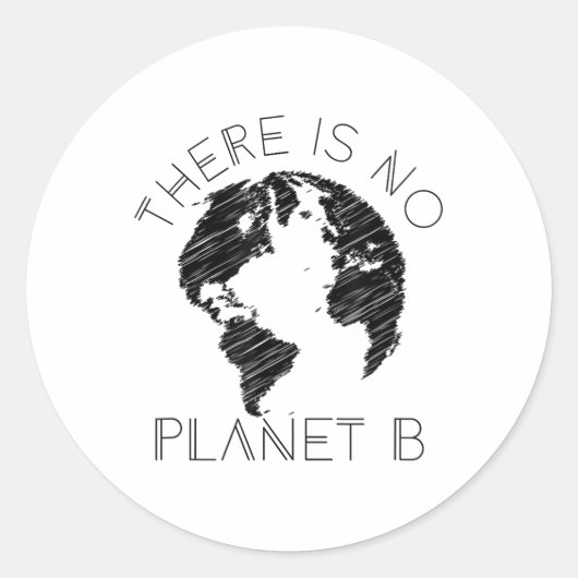 Er is geen planeet B tegen de opwarming van de aar Ronde Sticker (Voorkant)