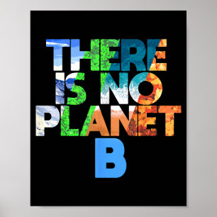 Er is geen planeet B Vier seizoenen Aarddag Poster