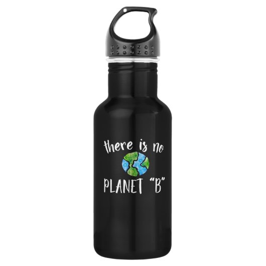 Er is geen planeet B Waterfles (Voorkant)