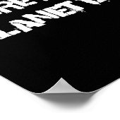 Er is geen planeet door klimaatverandering en mili poster (Hoek)