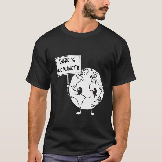 Er is geen planeet op de dag van de klimaatverande t-shirt (Voorkant)