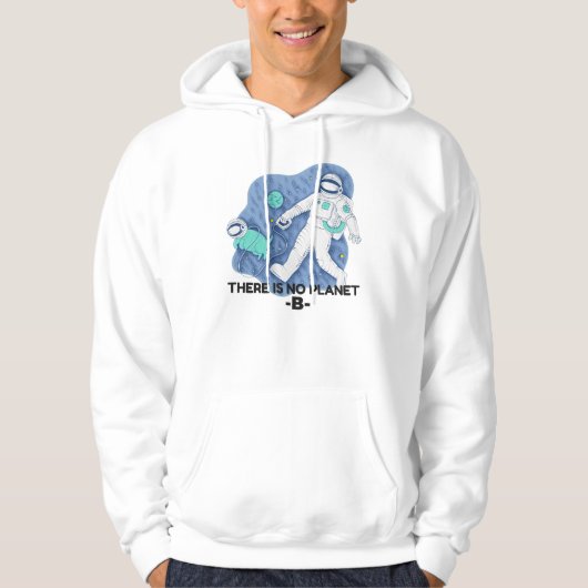 Er is geen planet B - Earth Day (Sketchy Texture) Hoodie (Voorkant)