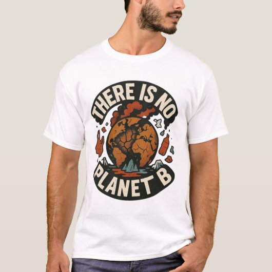 Er is geen Planet B – Eco Awareness Statement T-sh T-shirt (Voorkant)