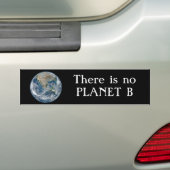 "Er is geen Planet B" met Blue Earth. Bumpersticker (Op auto)