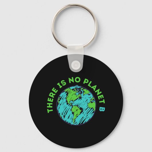 Er is geen Planet B Moeder Aarde Dag Mannen Vrouwe Sleutelhanger (Voorkant)