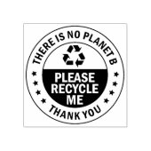 Er is geen Planet B, Recyclen u me alstublieft. Rubberstempel (Afrduk)