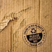 Er is geen Planet B, Recyclen u me alstublieft. Rubberstempel