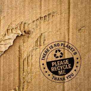 Er is geen Planet B, Recyclen u me alstublieft. Rubberstempel