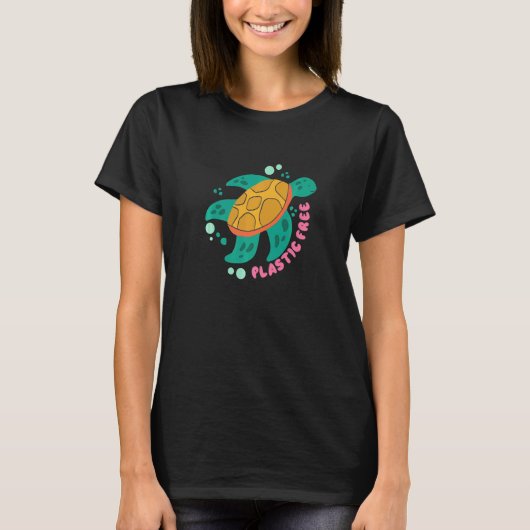 Er is geen planet B-schildpad om de oceaan te redd T-shirt (Voorkant)