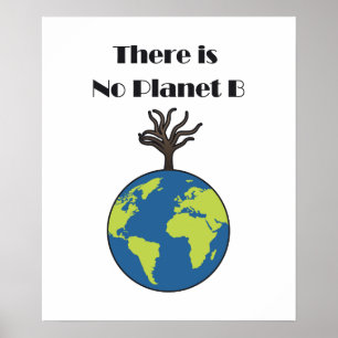 Er is geen Planet B sparen de planeet Poster