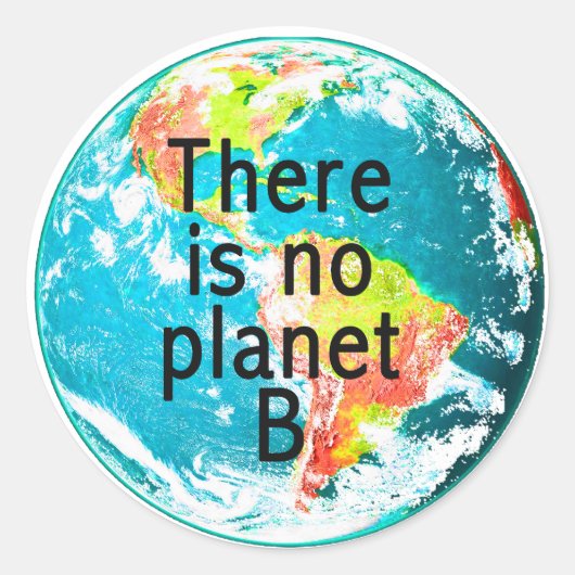 Er is geen Planet B-sticker Ronde Sticker (Voorkant)
