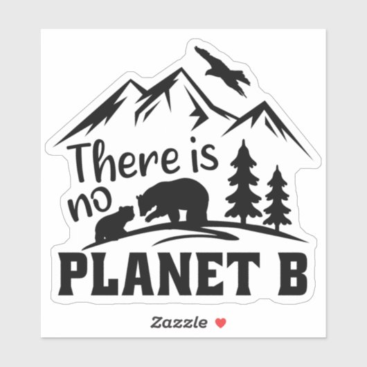 Er is geen planet B, Vegan Activism Sticker (Vel)