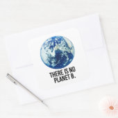 Er is geen Planet B Vierkante Sticker (Envelop)