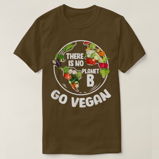 Er is geen plant B die vegetan Vegetarian Vegetabl T-shirt (Design voorkant)