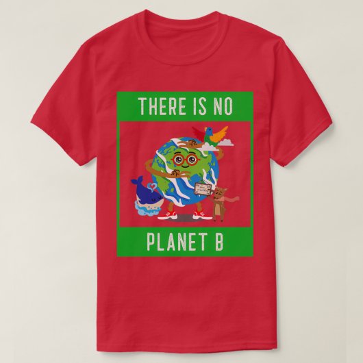 Er is geen plant B Go Vegan T-shirt (Design voorkant)