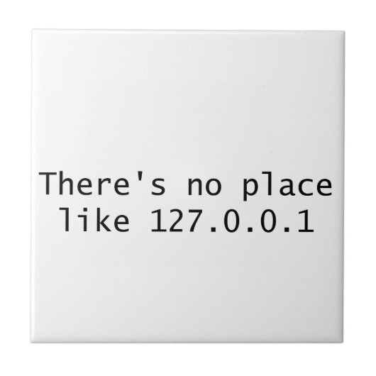 Er is geen plek als 127.0.0.1 tegeltje (Voorkant)