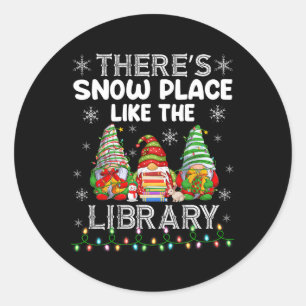 Er is geen plek als de bibliotheek Bibliothecaris Ronde Sticker