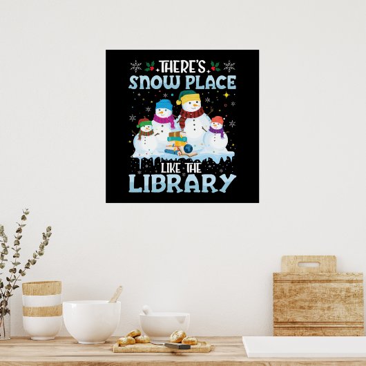 Er is geen plek als de kerstbibliotheek poster (Keuken)