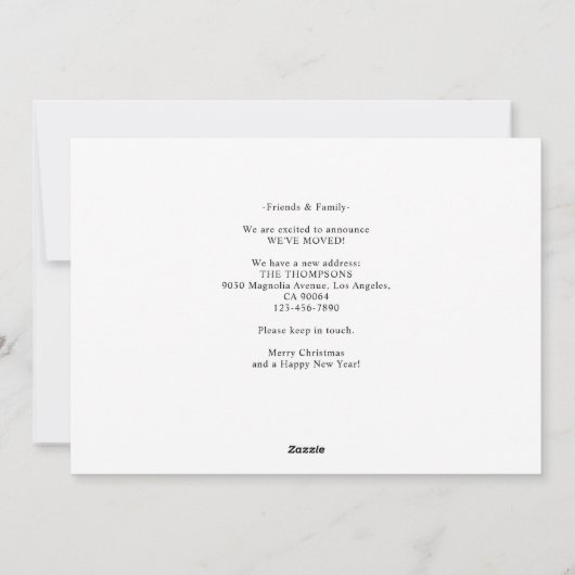 Er is geen plek als Home Red Photo Moving Feestdagenkaart (Achterkant)