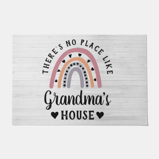 Er is geen plek als oma's huis Rainbow-deur Deurmat (Voorkant)