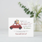 Er is geen plek als roodroodrokcadeautjes die bewe aankondigingskaart (Staand voorkant)