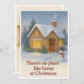 Er is geen plek als thuis met Kerstmis Feestdagenkaart (Voorkant / Achterkant)