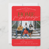 Er is geen plek als thuis voor de Feestdagen foto Feestdagenkaart (Voorkant)