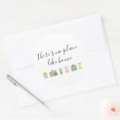 Er is geen plek als thuisredacteur ronde sticker (Envelop)