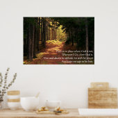 Er is geen plek waar God niet is Poster (Keuken)