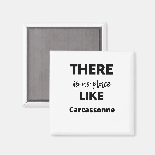 er is geen plek zoals Carcassonne Magneet (Voorkant / Achterkant)